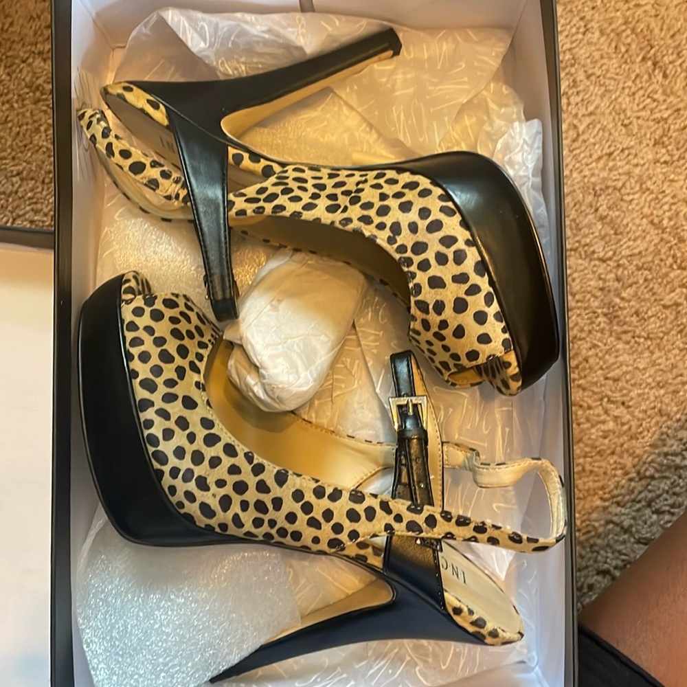 Leopard 4inch Strappy Heels
